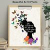 Inspirational Wall Art Decor - Positive Quote Home Decoration - Motivational Encouragement Gifts for Women -8x10 Poster for Girls or Teens Bedroom, Living Room, Bathroom, Office - Floral Butterflies - Image 4