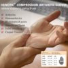 HENOTIC 2 Pairs Arthritis Compression Gloves for Women Men, Anti-Slip Glue Dot & Fingerless Breathable & Moisture Wicking Compression Gloves for Relieving Rheumatoid Pains, Joint Swell, etc - Image 4