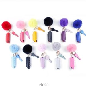 Strong Pepper Spray Keychain with Quick Release – 3-in-1 Pepper Spray Max Strength Finger Grip for More Accurate and Faster Aim 10-Foot (3M) Range - Set of 10 Plus 1 Free=Set 11-Without Key