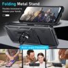 Samsung Galaxy A23 5G/4G Case Built in Slide Camera Lens Cover and Screen Protector,Heavy Duty Shockproof Full Body Protective Phone Cover,Built in Finger Ring Stable Holder Kickstand,2022 Black - Image 2