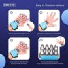 Reverse Grip Finger Strengthener Exerciser - Grip, Finger Dexterity, Wirst, Forearm Extensor, & Hand Workout Stretcher Trainer Silicone Bands for Athletes e.g Climbing Athletes, Musicians e.g. Guitar Players, Physical Rehabilitation Resistance Training Therapy Equipment, Extension Exerciser 40 LB - Image 3