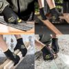 toolant Cut Resistant Work Gloves, ANSI Level A6, Touchscreen, Sandy Nitrile Coated Firm Grip, Cut Proof Protective Gloves for Automotive, Woodworking, Warehouse, Fishing, Gardening(1 Pair, Large) - Image 6