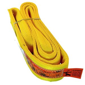 DD Sling (USA Made). 3" Widths by 6' to 20' Lengths in Listing, 2 Ply Twisted Eye, Nylon Lifting Slings, Eye & Eye, 8,900 lbs Vert, 7,200 lbs Choker, 17,800 lbs Basket Load Capacity (3" x 10')