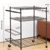 FHXZH Yoga Mat Storage Rack, Home Gym Workout Equipment Storage Rack, Cart for Organizing Workout Room, Organizer Yoga Equipment Dumbbell Kettlebells Home Gym Storage Rack with Hooks and Wheels - Image 6