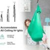 AGGJ Premium Aerial Silks Equipment for with Autism ADHD Aspergers Included Connecting Rope Extension Belt Steel Lock (Color : Green, Size : 150x280cm) - Image 4