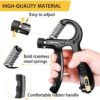 Grip Strength Trainer Counting Forearm Strengthener Workout Kit 5 Packs, Adjustable Resistance Hand Grip Strengthener 11-132 Lbs, Finger Exerciser, Finger Stretcher, Grip Ring, Stress Relief Grip Ball - Image 4