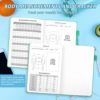 EPEWIZD Fitness Journal Hardcover Workout Planner 6- Month Undated Workout Log Book Home Gym Accessories for Women and Man Green - Image 5
