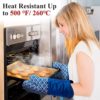 Tuff4ever Oven Mitts Heat Resistant Extra Long Silicone Oven Gloves with Non-Slip Silicone Grip and 100% Cotton Lining for Baking Cooking BBQ (1 Pair-Blue) - Image 3