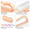 Handle Grip Nail Brush, Larbois Nail Brushes Hand Fingernail Brush Cleaner Scrubbing Kit Pedicure for Toes and Nails Men Women (4 Pack) - Image 5