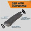 Bikeroo Bike Grips for Handlebar - Non-Slip, Comfortable, Rubber Bike Handle Grips for Outdoor Use - Dirt, Road, Mountain Bicycle Grips (130mm)﻿ - Image 4