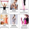 Therapy Flat Resistance Bands Set, Latex Free Flat Elastic Exercise Stretch Bands for Stretching, Flexibility, Pilates, Yoga, Ballet, Gymnastics, Rehab, Workout, Pink, Purple, Blue (3 Pack, 5 FT long) - Image 5