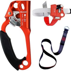 NewDoar UIAA & CE Certified Hand Ascender Rock Climbing Tree Arborist Rappelling Gear Equipment Rope Clamp for 8~12MM Rope