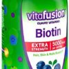 vitafusion Extra Strength Biotin Gummy Vitamins, Blueberry Flavored Biotin Vitamins for Hair, Skin and Nails, 100 Count - Image 11
