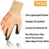 DEX FIT Nitrile Work Gloves FN330; Firm Non-Slip Grip; Thin & Lightweight; Durable & Foam Coated; Touchscreen Compatible; 3D-Comfort Fit; Machine Washable, Orange XS (6) 3 Pairs - Image 2