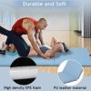 Gymnastics Mat Exercise Mat Tumbling Mats for Home Gym, Folding Portable 6’x2’x2 Extra Thick Crash Panel Mat with Carrying Handles for Kids Adults, Blue - Image 5