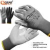 12 Pairs PU Palm Coated Work Safety Gloves, Knitted Liner, Multi-function, Light-weight, Thin, and Breathable - Image 3