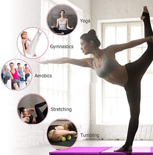 Giantex 4'x8'x2 Gymnastics Mat, Folding Anti-Tear Gymnastics Panel Mats w/Carrying Handles, Hook and Loop Fastener, Lightweight Tumbling Mat, Folding Gymnastics Mats for Fitness, Exercise - Image 4