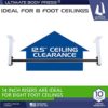 Ultimate Body Press 48 inch Steel Ceiling Mount Pull up Bar for 8 foot Ceilings with Sturdy Grip and 14 inch Risers, Accommodates up to 450 Pounds - Image 4