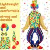 Clown Costume Set of 8, Include Red Clown Nose, Clown Shoes, Clown Vest, Clown Hat, Clown Wig, Clown Bow Tie and White Gloves Clown Accessories for Kids Adult Carnivals Halloween Funny Pretend Play - Image 4