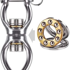 Dolibest SUS304 Silent Bearing Swing Swivel, Tire Swing Swivel Safest Rotational Device Hanging Accessory for Aerial Dance, Children's Swing, Yoga Swing Sets, 1200LB 360° Rotation
