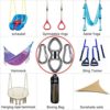 SELEWARE Silent Bearing Swing Swivel with 2 Carabiners, 360° Rotational Device Hanging Accessory for Tree Swing, Hammock Chair, Climbing Rope, Yoga, Kids Swing Swivel,1200LB Capacity - Image 2