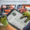 COOLJOB 2 Pairs Bamboo Touch Screen Gardening Gloves for Men and Women, Small Breathable Working Gloves, Rubber Coated Garden Gloves, Non Slip Grip for Workers, Gardeners, Drivers, Green & Black, S - Image 4