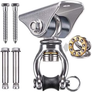 SELEWARE Silent Swing Hanger Heavy Duty Swing Hook Swivel Bearing Hanging Hardware for Porch Swing Hammock Chair Heavy Bag Yoga Silk Suspension Straps Olympic Rings