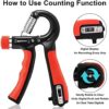 SWELLDOM 2 Pack Grip Strength Trainer with Counter, Adjustable Resistance 10-130Lbs (5-60kg), Non-Slip Gripper,Hand Grip Strengthener for Muscle Building and Injury Recovery - Image 5