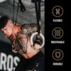 RooGrips - Fingerless Durable Protective Leather Hand Grips, Workout Gloves, Gymnastics Grips, Non-Slip Weight Lifting Gloves for Men and Women - Image 2