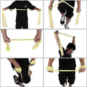 Elastic Fitness Elastic Band, Aerial Yoga Hammock TPE for Training Sports (Yellow)