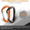 B-Mardi Carabiner Clip Heavy Duty,4 Pack,12Kn (2697 lbs) Lightweight caribeener Clips,Wiregate Caribeaners for Hammock,Keychain,Camping,Dog Leash and Harness,Hiking & Utility - Image 3