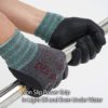 DEX FIT Nitrile Work Gloves FN330; Firm Non-Slip Grip; Thin & Lightweight; Durable & Foam Coated; Touchscreen Compatible; 3D-Comfort Fit; Machine Washable, Black Grey L (9) 12 Pairs - Image 3