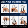 Hand Grip Strengthener with Counting Function, Adjustable Resistance 11-132Lbs(5-60kg) Forearm Exerciser,Grip Strength Trainer with Antislip Effect,for The Elderly and Muscle Strengthening，Grey Black - Image 6