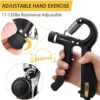 Grip Strength Trainer Counting Forearm Strengthener Workout Kit 5 Packs, Adjustable Resistance Hand Grip Strengthener 11-132 Lbs, Finger Exerciser, Finger Stretcher, Grip Ring, Stress Relief Grip Ball - Image 3