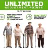 Dynamo Prime Stick Cane - Lightweight Walking Cane for Seniors, Men and Women - Adjustable, Best Cane for Better Balance and Posture, Mobility and Hiking. - Image 6