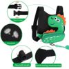 3 in 1 Toddler Harness Leash + Baby Anti Lost Wrist Link, Accmor Cute Dinosaur Child Safety Harness Tether, Kids Walking Wristband Assistant Strap Belt for Parent Boys Outdoor Activity (Black) - Image 3