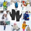Kids Winter Warm Sports Gloves - Cold Weather Waterproof Children Mittens Age 4 12 Years Boys Girls Black - Image 6