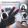 LERWAY Winter Warm Gloves, Thermal Black Warm Gloves for Men Women Waterproof Touchscreen Non-Slip Freezer Gloves for Driving, Cycling,Hiking,Skating - Image 3