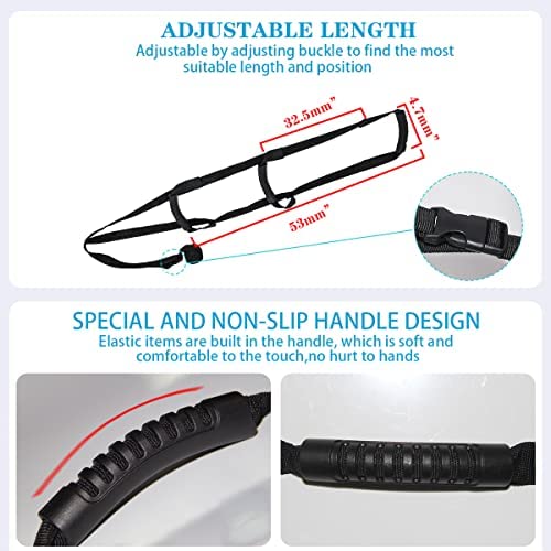 KkaFFe Bed Ladder Straps with Handles, Bed Ladder Assist, Pull Up Assist Device with Handle Strap, Rope Ladder Helper, Sit Up Hoist for Elderly,Senior, Injury Recovery Patient, Pregnant, Handicap - Image 5