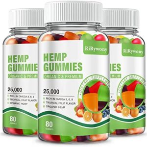 3 Packs Hemp Gummies for Pain and Anxiety Inflammation Relief Extra Strength Stress Focus Calm Vegan Bear Sleep Aid Oil Mood Focus - 240 Counts Candy Made in The USA