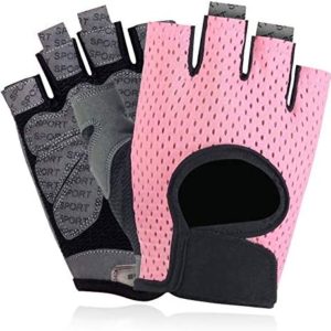 Workout Gloves, Breathable, Non-Slip, Silica Gel Grip, Exercise Gloves, Men and Women for Weightlifting,Yoga, Dumbbell, Bodybuilding, Sport, Black