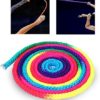 Dioche Gymnastics Rope, Rainbow Color Rhythmic Gymnastics Rope Sports Competition Arts Training Jump Rope - Image 2