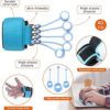 Finger Exerciser Finger Stretcher Finger Resistance Band Guitar Strength Trainer Reverse Grip Strengthener Climbing Exercise Equipment Finger Extensor Strengthener for Wrist Hand(Blue,40 LB) - Image 2