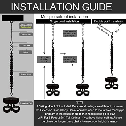 PRIOR FITNESS Bungee Fitness Set Yoga Bungee Cord Rope Resistance Air Dance Rope Exercise Fitness Home Gym Professional Training Equipment - Image 5
