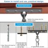 Dolibest Heavy Duty Swing Hanger, Swing Set Accessorie with Carabiner for Indoor Outdoor Playground, Porch Swing Hanging Kit for Wooden and Concrete Set with 4 Wood Screws and 4 Expansion Bolts, 900LB - Image 4