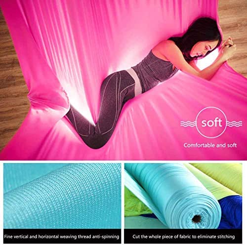 YANGHUI Aerial Silks Yoga Swing Kit Yoga Hammock Flying Dance Aerial Yoga Yoga Aerial Antigravity Yoga Hammock for Indoor or Outdoor 5M,M - Image 2