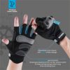 Work gloves Men Fingerless Mechanic Gloves Shock-Grip, Anti-Collision FOUR-AM For Men Women(1 Pair) - Image 4