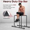 Dripex 1100lbs Adjustable Dip Bar Heavy Duty Steel Dip Station, Home Dip Stand with Two Safety Connectors, Parallel Bars Dip Equipment for Calisthenics, Strength Training - Image 2
