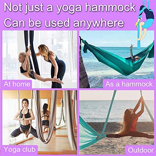 SAIVEN 10m Aerial Silks Equipment - Premium Yoga Swing Set, Aerial Yoga Hammock kit, Yoga Starter Kit, Aerial Dance Equipment(L: 10m x W: 2.8m) - Image 7