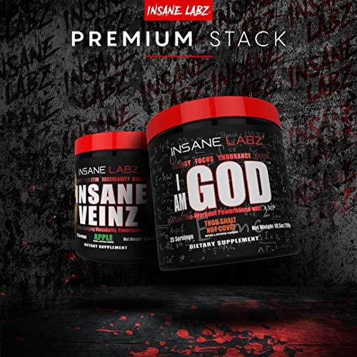 Insane Labz I am God Pre Workout, High Stim Pre Workout Powder Loaded with Creatine and DMAE Bitartrate Fueled by AMPiberry, Energy Focus Endurance Muscle Growth,25 Srvgs,Thou Shalt Not Covet Orange - Image 7